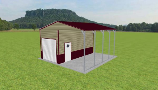 Carport with Storage 20 x 20 x 11