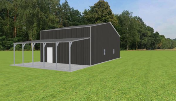 Garage with Lean To 44 x 25 x 14 - Image 4