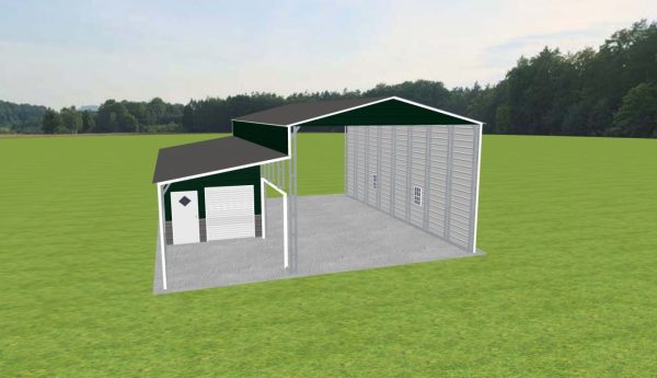 Carport with Storage 22 x 40 x 15