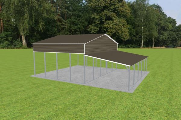 3 Car Carport 26 x 20 x 11 - Image 2