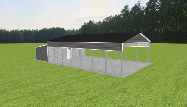 Carport with Storage 24 x 35 x 9