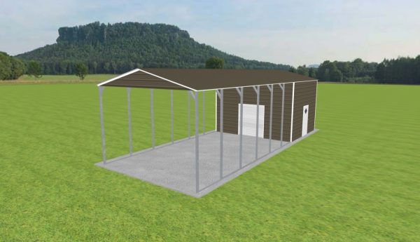 Carport with Storage 18 x 45 x 12