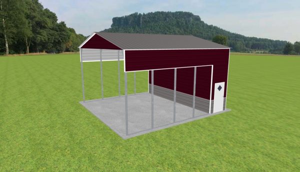 Carport with Storage 24 x 25 x 14