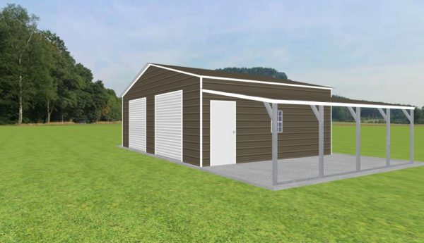 Garage with Lean To 28 x 20 x 9 - Image 2