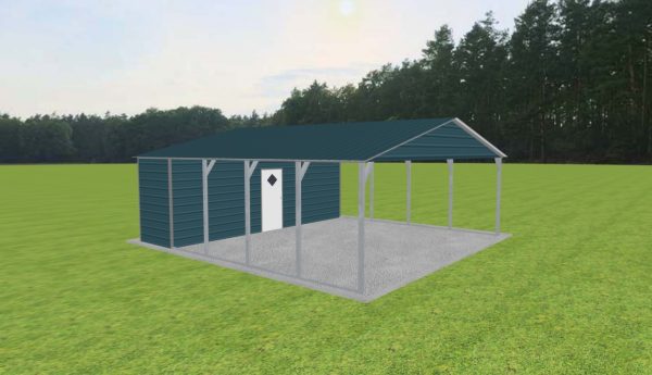 Carport with Storage 24 x 25 x 8