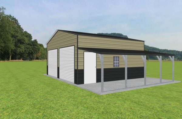 Garage with Lean To 22 x 20 x 10 - Image 2