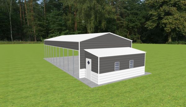 Carport with Storage 24 x 50 x 12 - Image 2