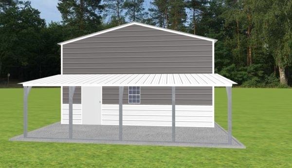 2 Car Garage with Lean To 22 x 30 x 12 - Image 3