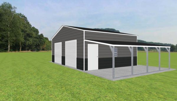 Garage with Lean To 28 x 20 x 10 - Image 2