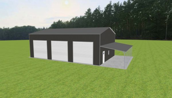 Garage with Lean To 32 x 50 x 16