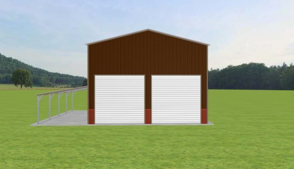 Garage with Lean To 24 x 20 x 16 - Image 3