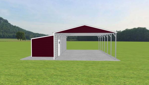 Carport with Side Storage 20 x 30 x 9