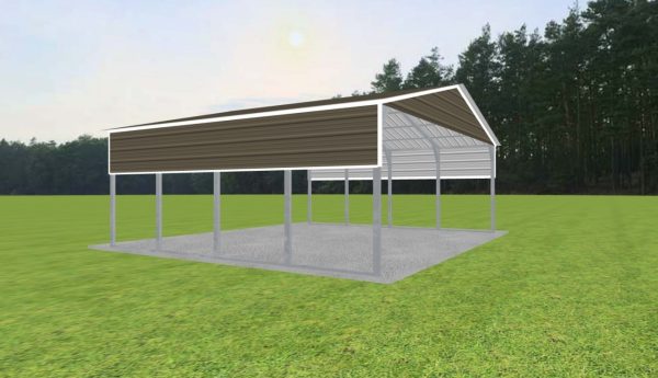 2 Car Carport 24 x 20 x 8 - Image 3