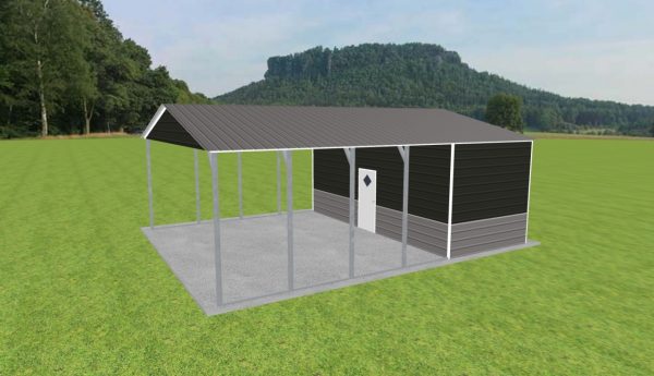 Carport with Storage 24 x 30 x 10