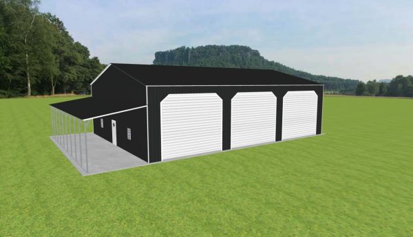 Garage with Lean To 44 x 60 x 16