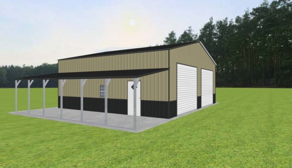 Garage with Lean To 34 x 30 x 12 - Image 2