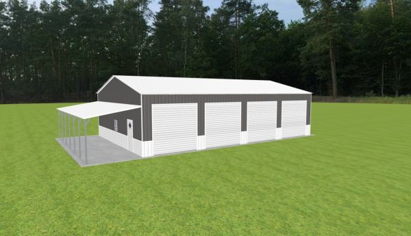 Garage with Lean To 32 x 50 x 12