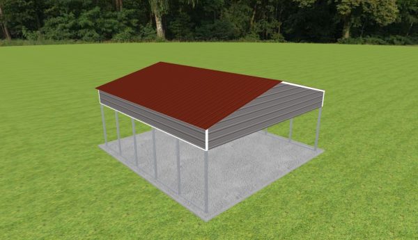 2 Car Carport 24 x 25 x 10 - Image 3