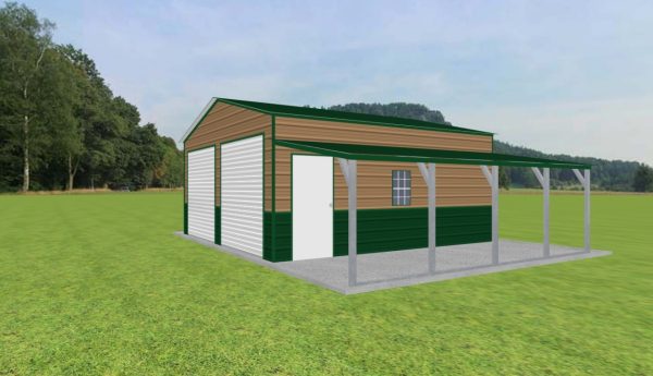 Garage with Lean To 20 x 20 x 9 - Image 2