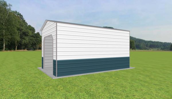 1 Car Enclosed Carport 12 x 20 x 10 - Image 3