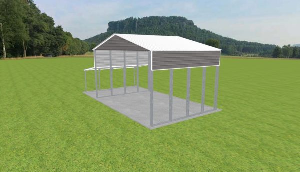 3 Car Carport 30 x 20 x 15 - Image 3