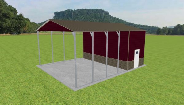 Carport with Storage 24 x 30 x 13