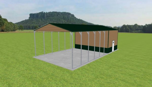 Carport with Storage 24 x 45 x 13