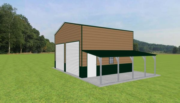 Garage with Lean To 24 x 20 x 14 - Image 3