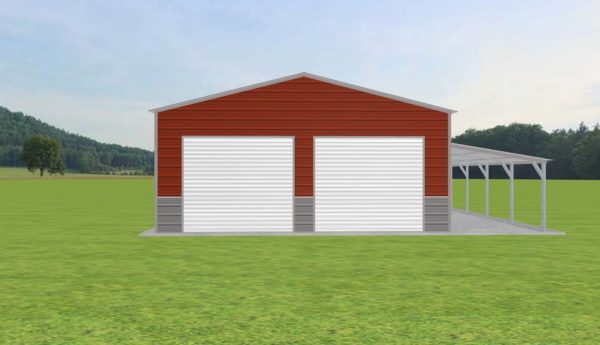 Garage with Lean To 24 x 30 x 10 - Image 3