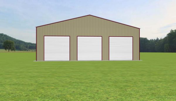 3 Car Residential Steel Garage 50 x 20 x 16 - Image 2