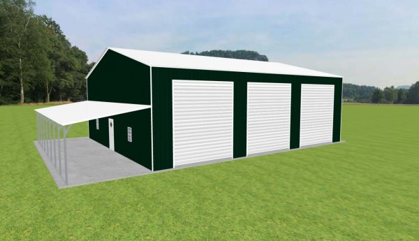 Garage with Lean To 42 x 50 x 16