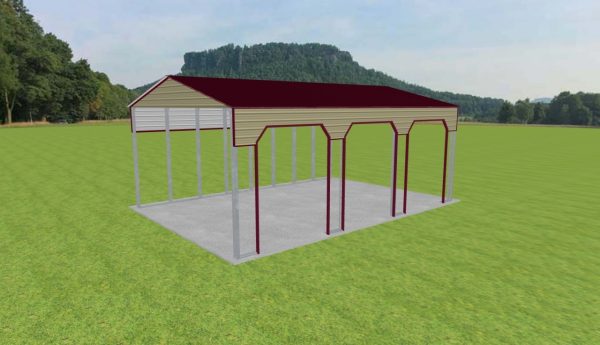 3 Car Carport 28 x 40 x 15