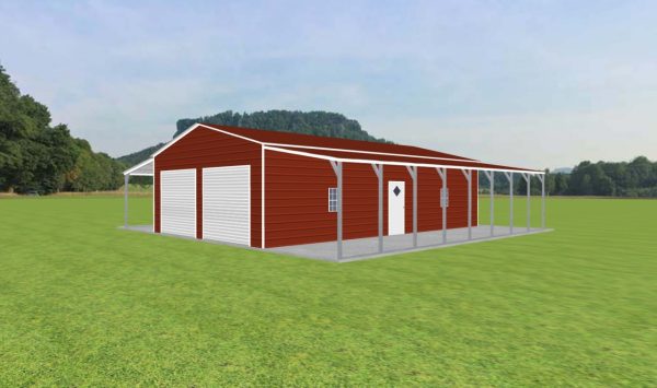 Garage with Lean To 24 x 40 x 10 - Image 2