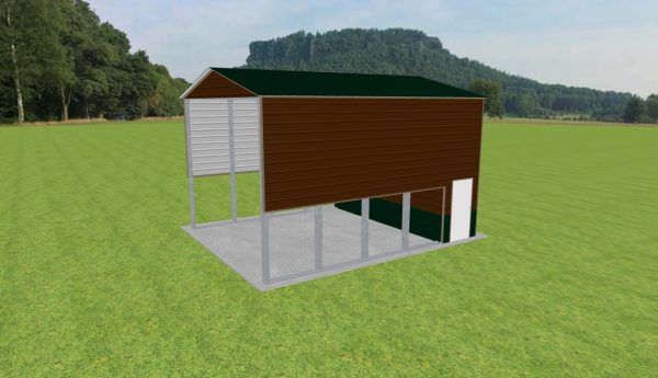 Carport with Storage 20 x 25 x 15