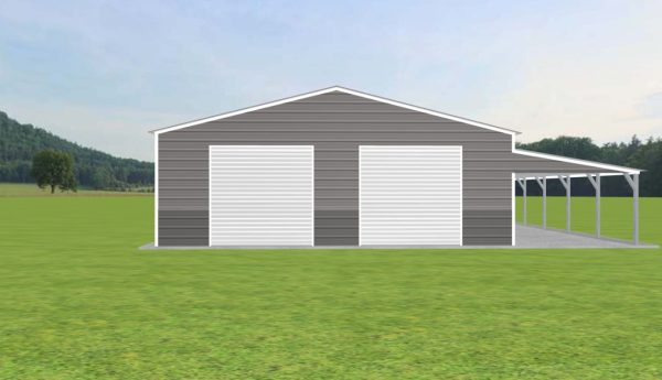 Double Bay Garage with Lean To 28 x 40 x 9 - Image 3