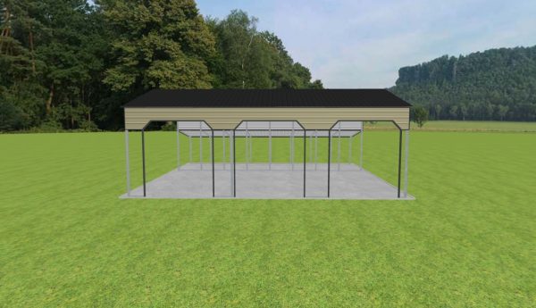 3 Car Carport 28 x 40 x 13 - Image 3