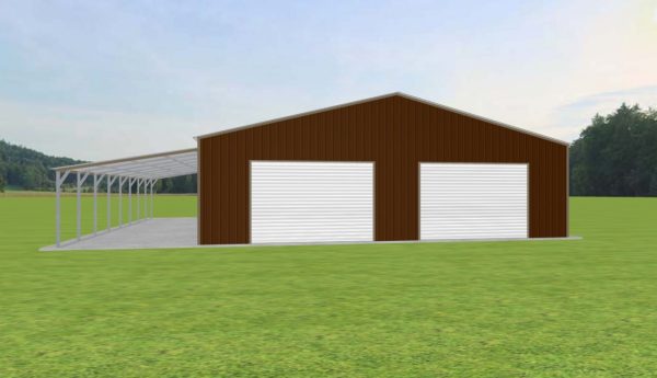 2 Car Garage with Lean To 38 x 40 x 10 - Image 3