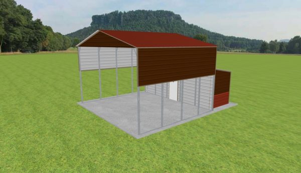 Carport with Storage 24 x 20 x 14