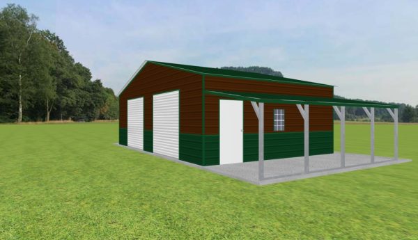 Double Garage with Lean To 30 x 20 x 9 - Image 2