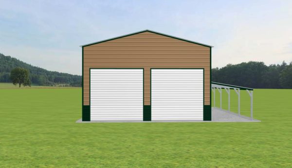 Garage with Lean To 24 x 20 x 14 - Image 2