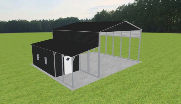 Carport with Storage 28 x 30 x 15