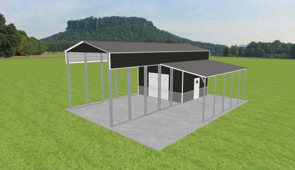 Carport with Storage 18 x 40 x 15