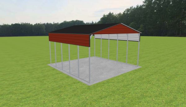 2 Car Carport 24 x 25 x 13