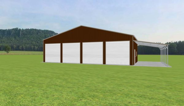 Workshop Garage with Lean To 46 x 25 x 12 - Image 2