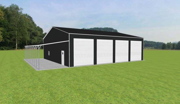 Garage with Lean To 46 x 50 x 14