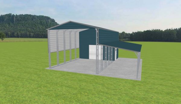 Carport with Storage 20 x 35 x 15