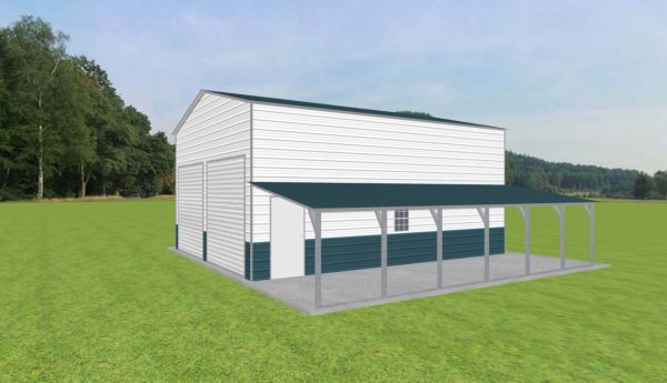 Garage with Lean To 24 x 30 x 14 - Image 2