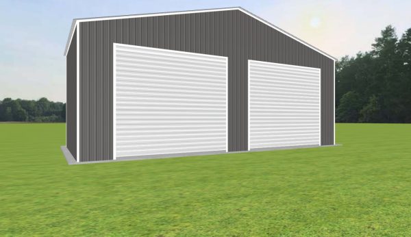 Skinny & Wide 2 Car Garage 44 x 20 x 16 - Image 2