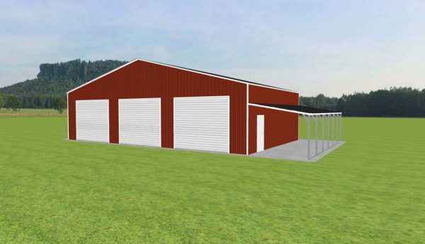 Garage with Lean To 50 x 30 x 12