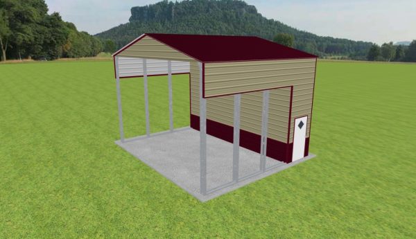 Carport with Storage 24 x 20 x 15